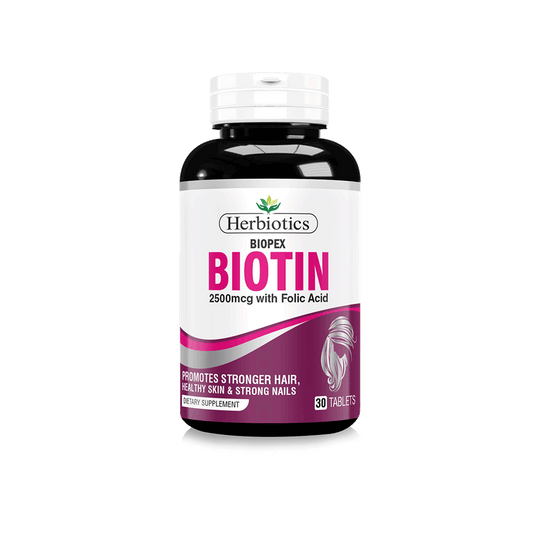 Herbiotics Biopex Biotin - 30 Tablets - Premium Health & Beauty from Herbiotics - Just Rs 950.00! Shop now at Cozmetica