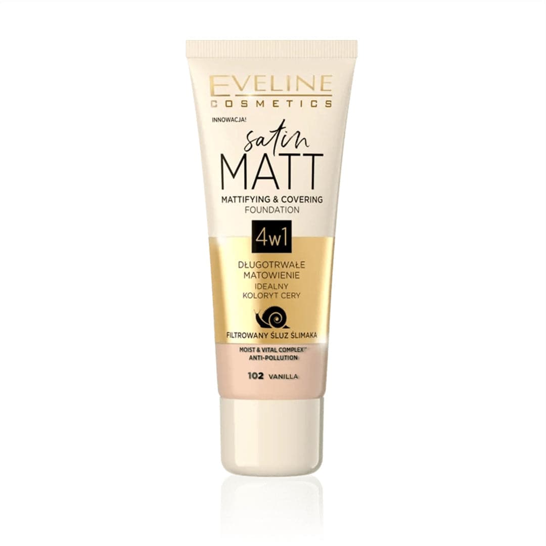 Eveline Satin Matt Mattifying & Covering Foundation - 102 Vanilla